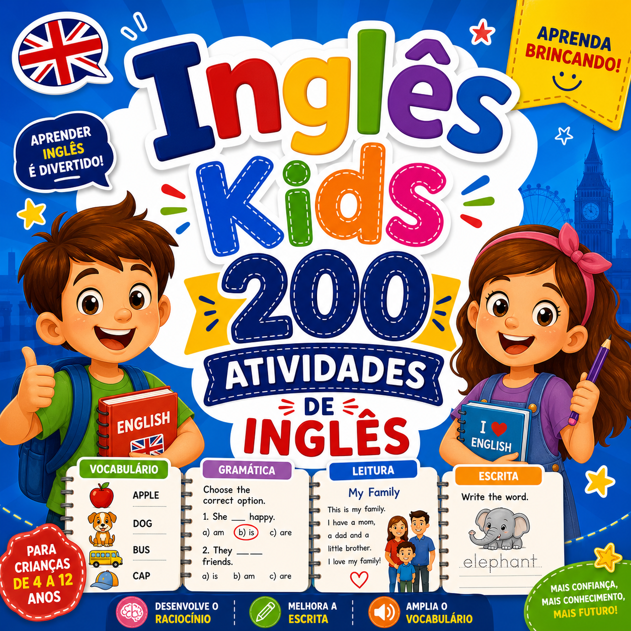 Inglês Kids - 200 Atividades Inglês